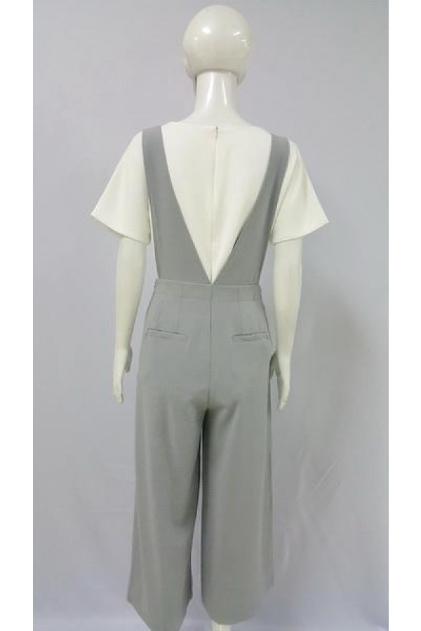 CHLOE DEEP V DESIGN JUMPSUITS GREY 333397