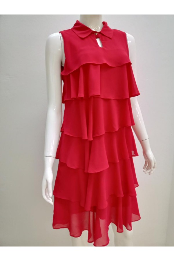DRESS V196 RED 