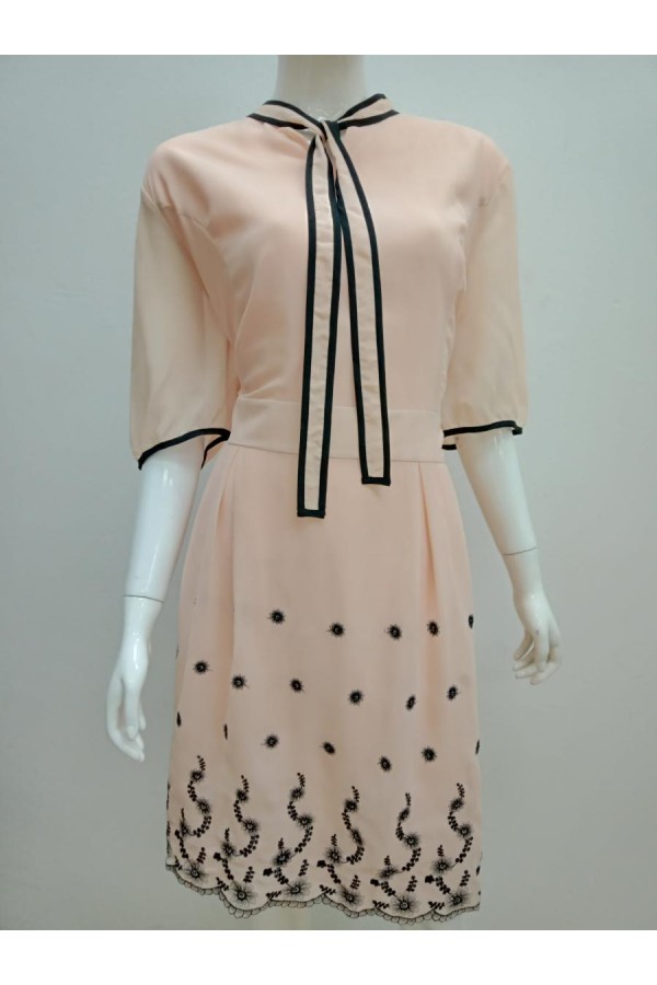DRESS 18549 PEACH