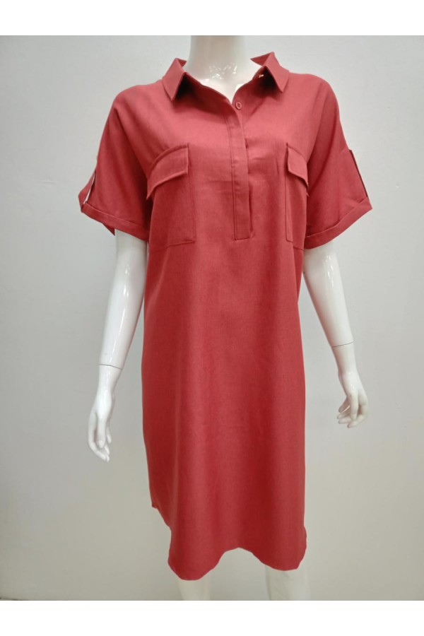 DRESS 001 MAROON 