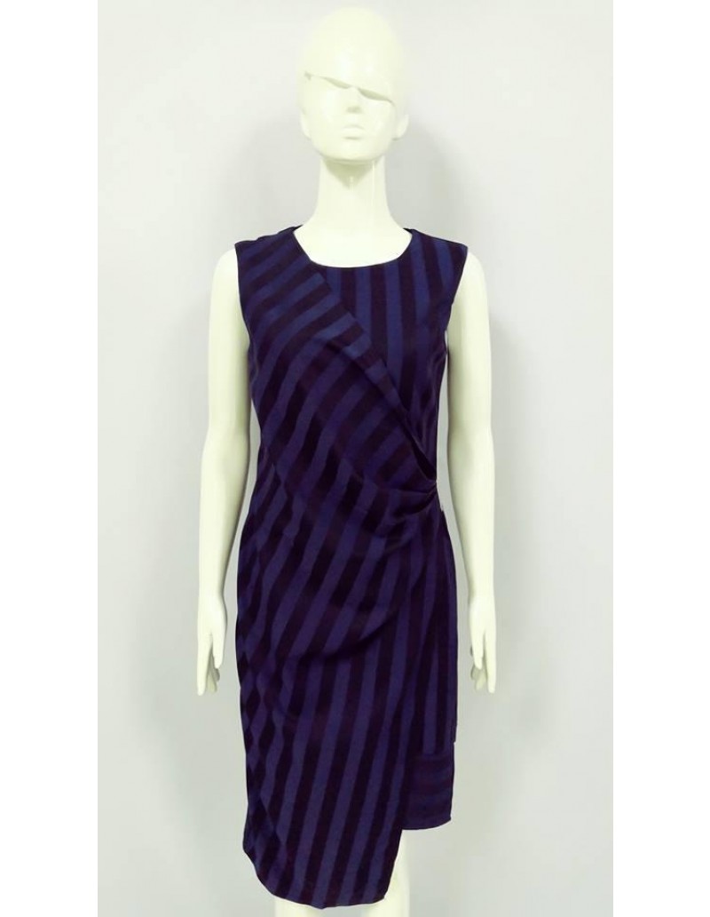 GRAYCE STRIPE DESIGN DRESS 22012 BLUE