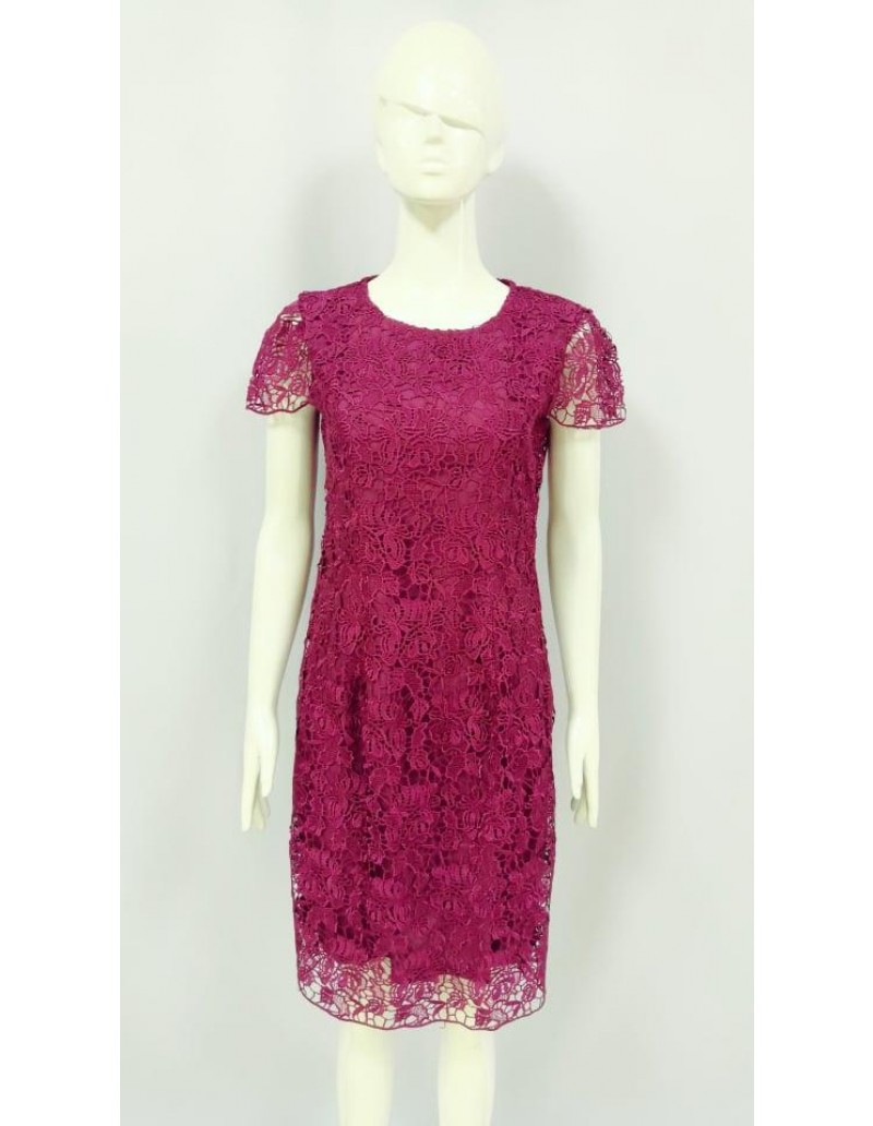 TAYLER SLIM FIT LACE DRESS 21882 MAROON