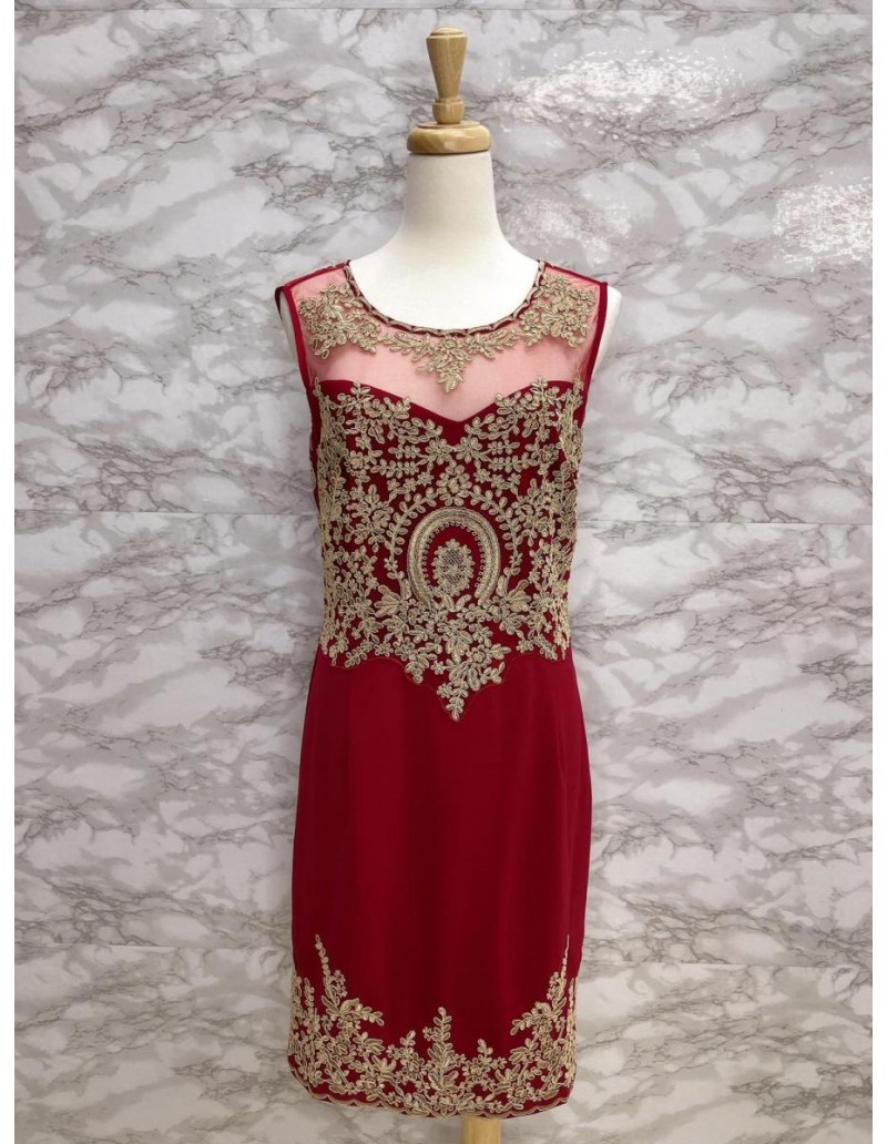 DRESS MAROON 020
