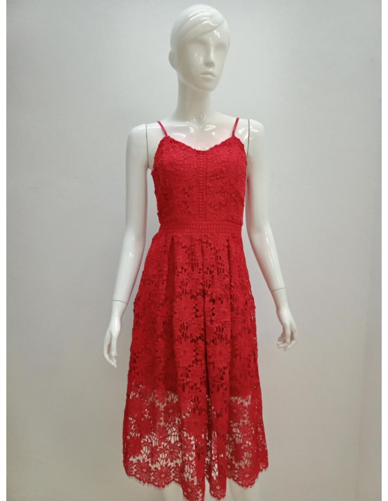 DRESS L065 RED 