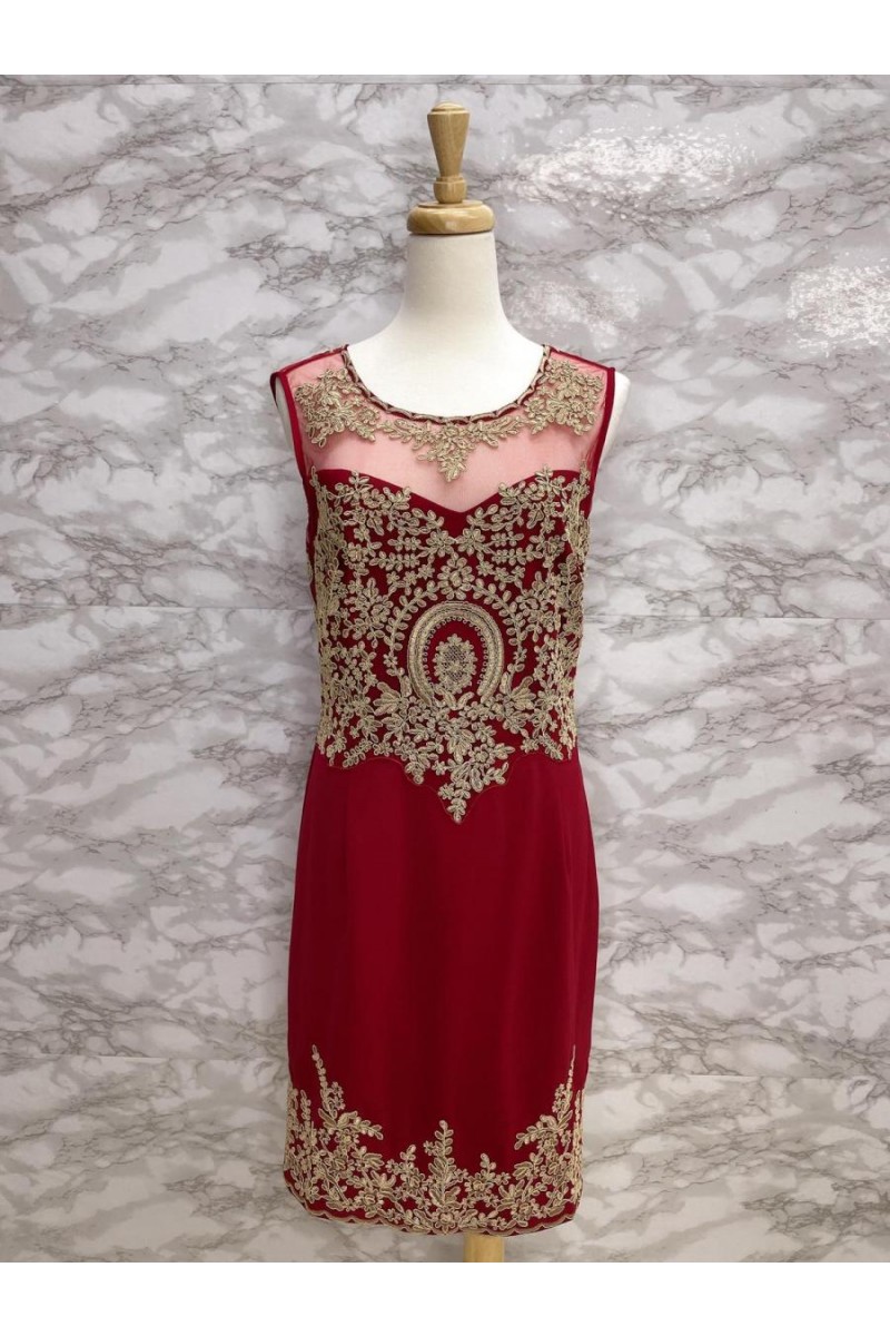 DRESS MAROON 020