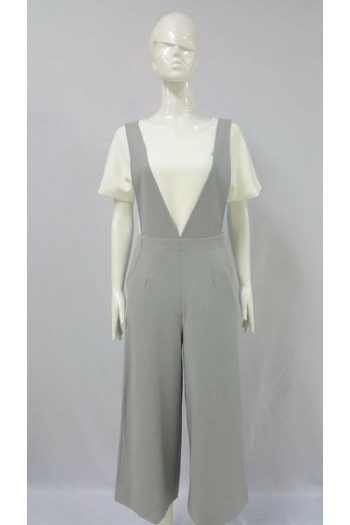 CHLOE DEEP V DESIGN JUMPSUITS GREY 333397