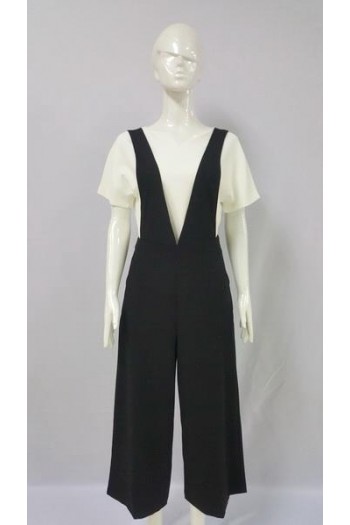 CHLOE DEEP V DESIGN JUMPSUITS BLACK 333397