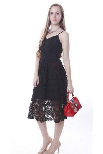 LACEY DRESS IN BLACK