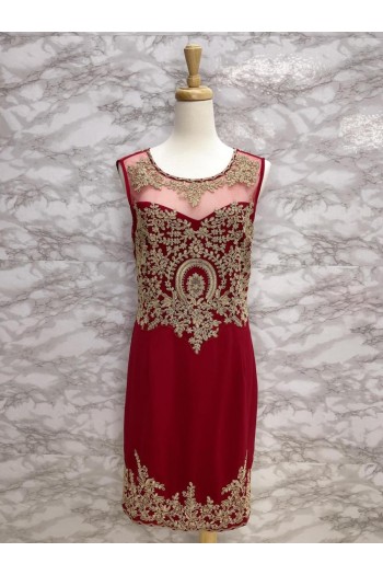 DRESS MAROON 020