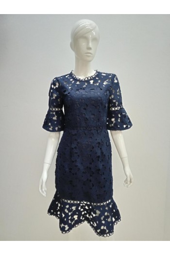 DRESS D19474 BLUE