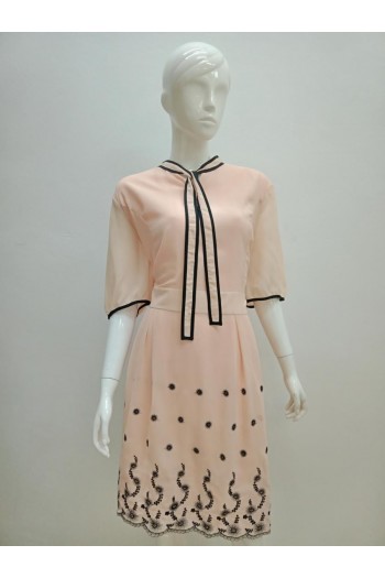 DRESS 18549 PEACH