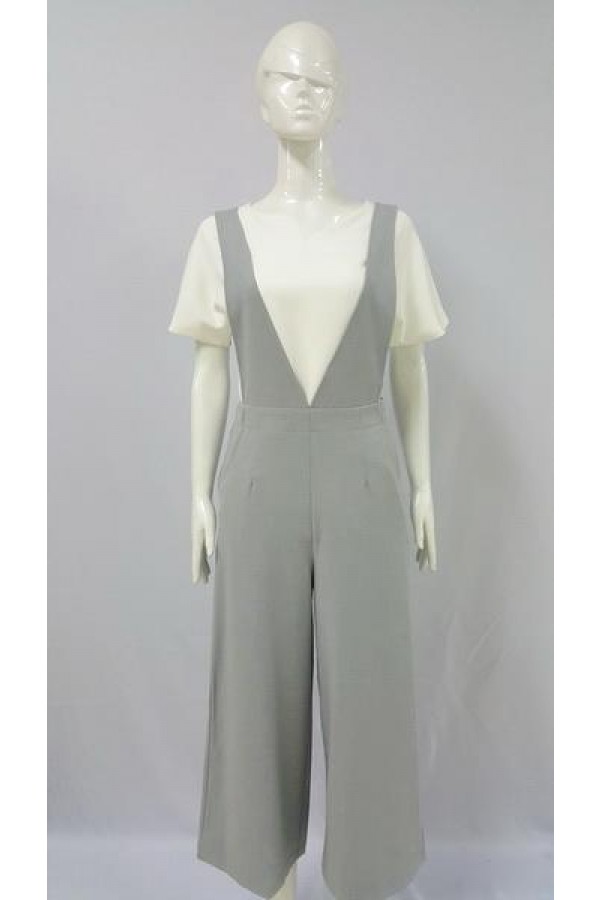 CHLOE DEEP V DESIGN JUMPSUITS GREY 333397