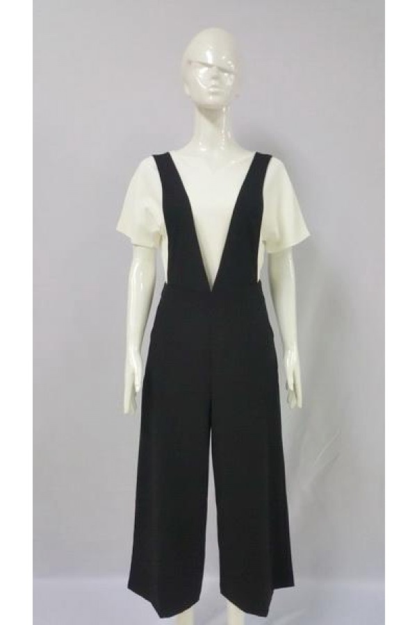 CHLOE DEEP V DESIGN JUMPSUITS BLACK 333397