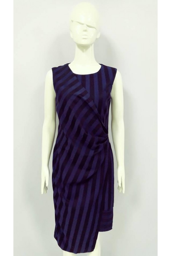 GRAYCE STRIPE DESIGN DRESS 22012 BLUE