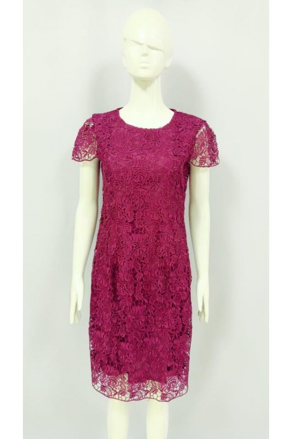 TAYLER SLIM FIT LACE DRESS 21882 MAROON