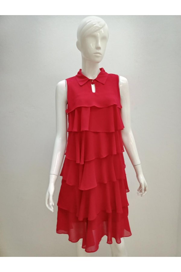 DRESS V196 RED 