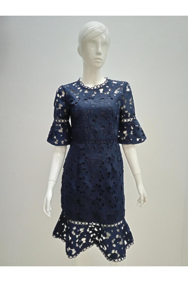 DRESS D19474 BLUE