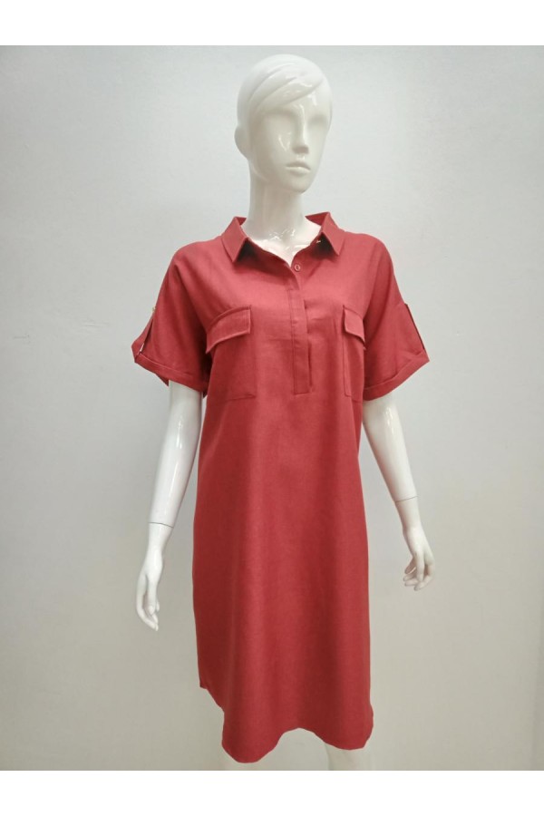 DRESS 001 MAROON 